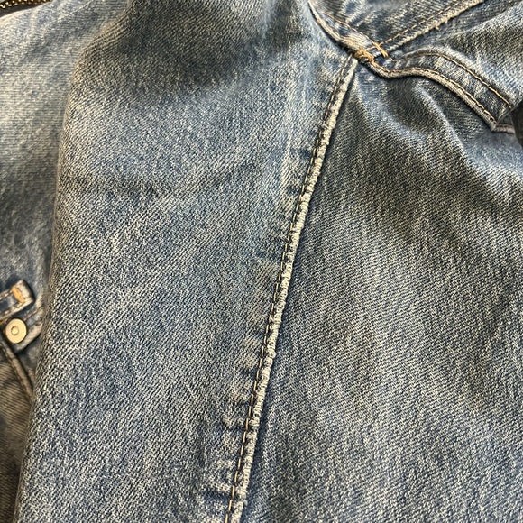 85. LOFT The Curvy Straight Crop Jeans Size 6 28 Distressed Frayed Hem Light - Picture 6 of 6